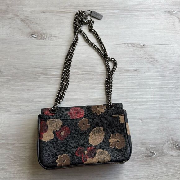 COACH FLORAL JEWELED EMBOSSED MINI CHAIN CROSS BODY NWOT - Picture 4 of 5